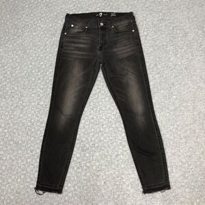 7 For All Mankind Gwen Slim Ankle Jeans Womens 29 Charcoal Capsule Stretch Norm